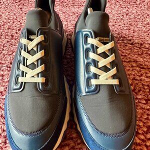 Hermès ‘Stadium’ Low-Top Sneakers – Blue & Black Suede/Leather/Nylon  Size 41